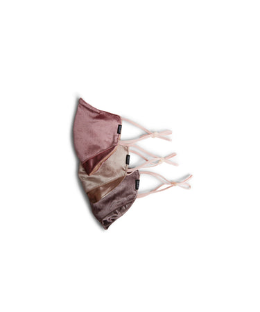 3 Tailored Velvet Masks mask Caraa Adult in Flora Colors