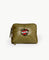 Baby Pouch Embroidered in Olive