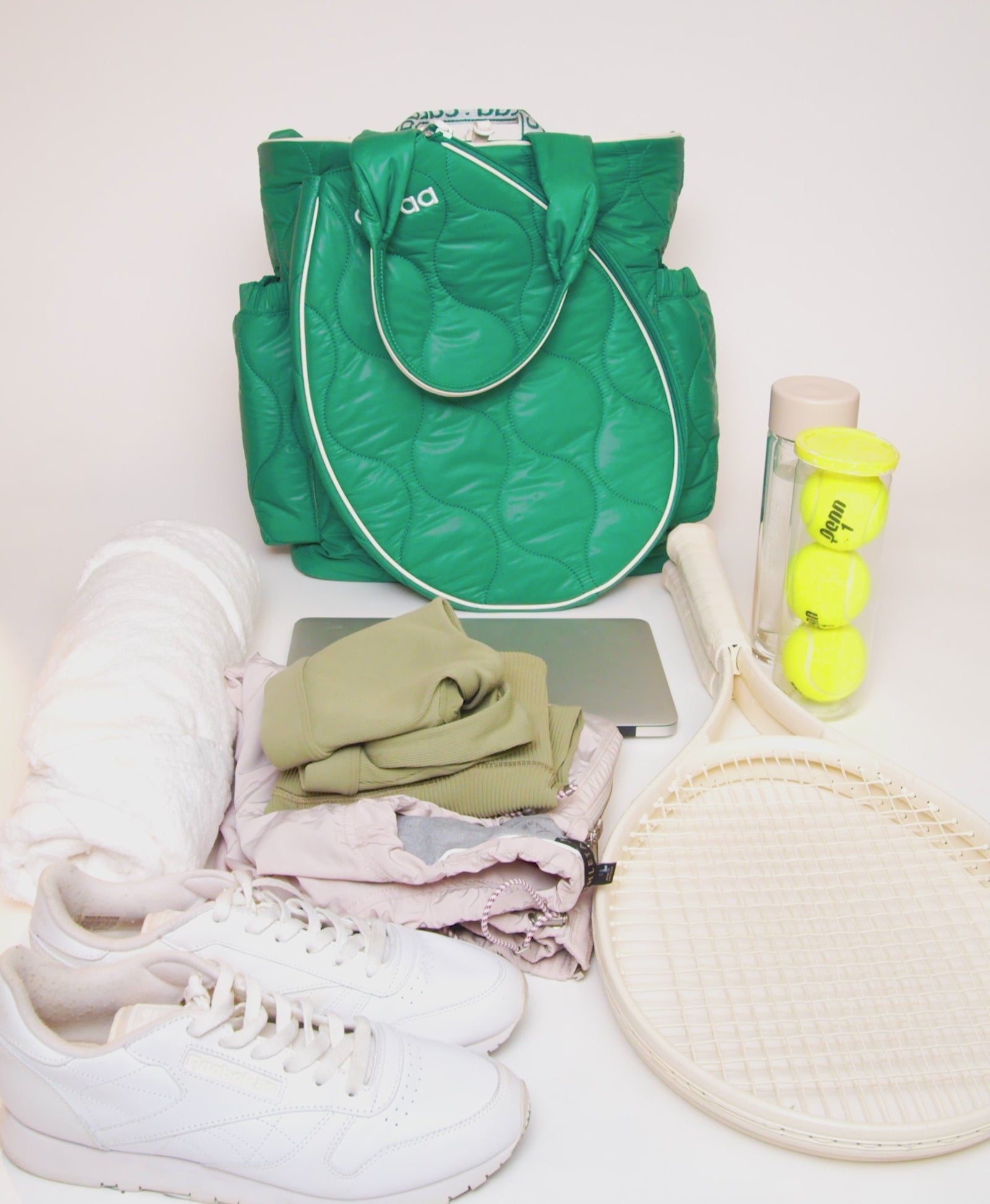 Tennis Quilted Backpack Tote | Women's Sport Tennis Bag by Caraa