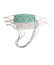 3 Printed Origami Masks mask Caraa Adult in Teal Colors