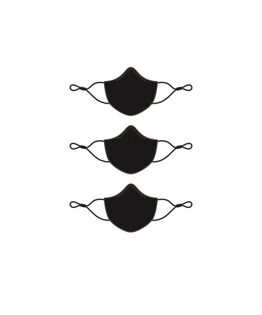3 Tailored Masks mask Caraa Adult in Black