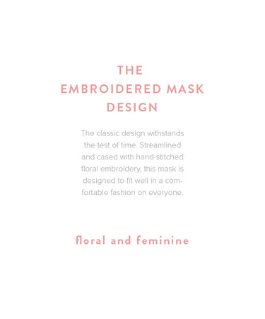 3 Universal Embroidered Masks mask Caraa