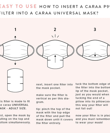 25 Pleated Mask Filters mask Caraa