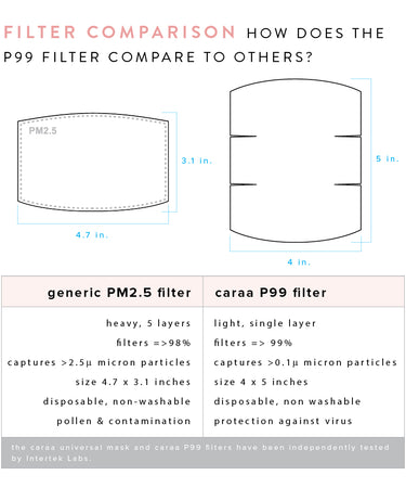 25 Pleated Mask Filters mask Caraa