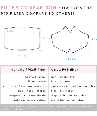 25 Fitted Mask Filters mask Caraa