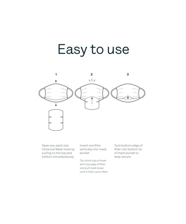 25 Pleated Mask Filters mask Caraa